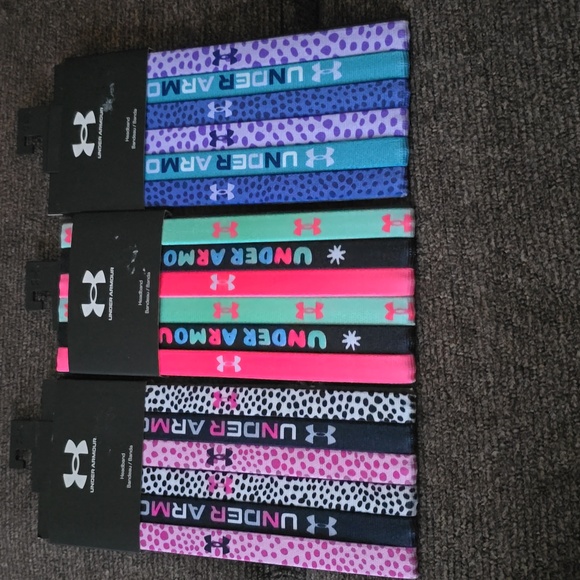 UNDER ARMOUR SIGNATURE GIRLS MULTI COLORED HEADBANDS BUNDLE OF 18 - Picture 2 of 12